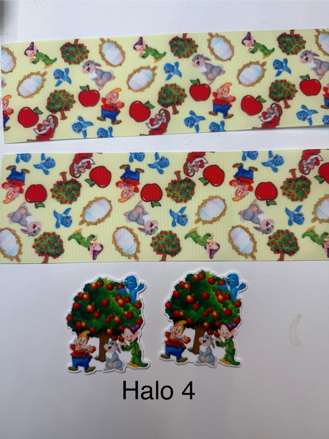 Ribbon with Acrylics Sets/Liston con Resinas (2 yardas de listón vibrante con 2 piezas llamativas de Resinas)