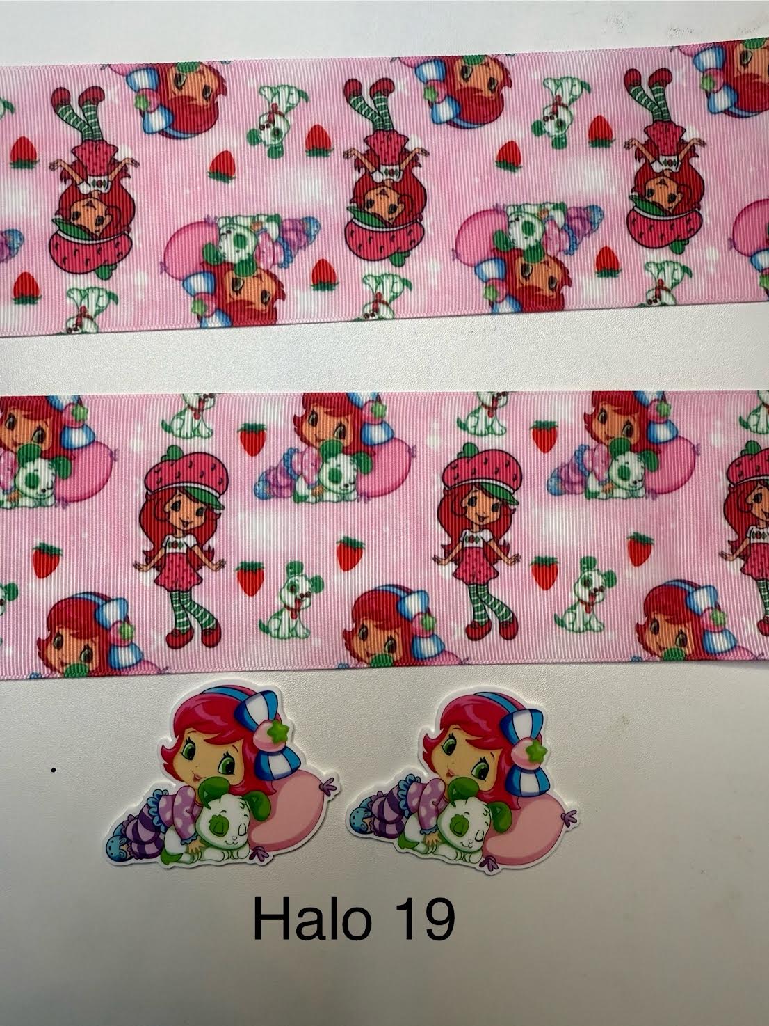 Ribbon with Acrylics Sets/Liston con Resinas (2 yardas de listón vibrante con 2 piezas llamativas de Resinas)