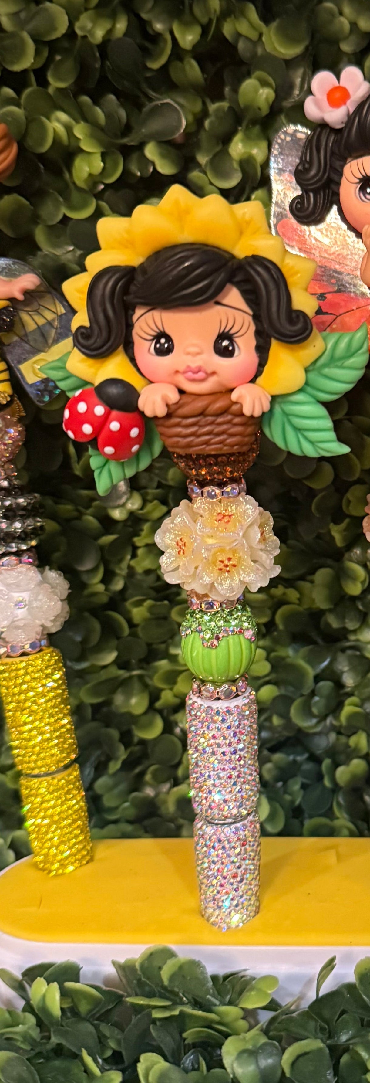 Sunflower in basket girl made by Juju