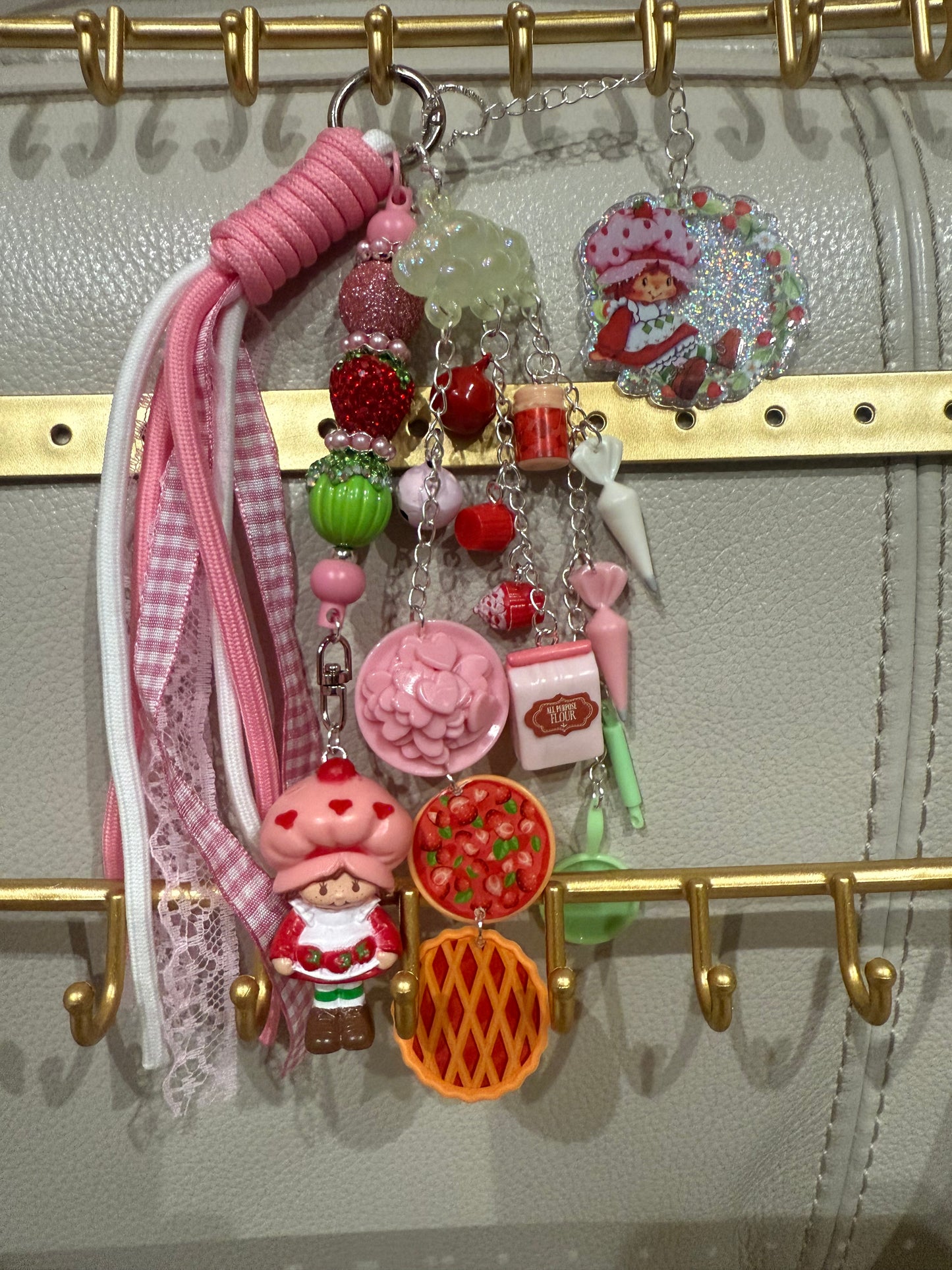 Strawberry Shortcake Bag Charm Made by Juju