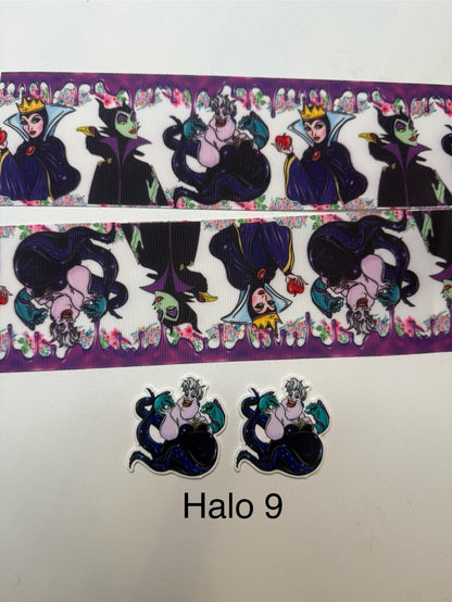 Ribbon with Acrylics Sets/Liston con Resinas (2 yardas de listón vibrante con 2 piezas llamativas de Resinas)