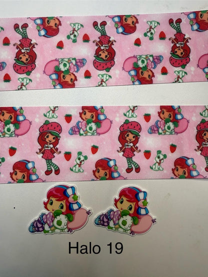 Ribbon with Acrylics Sets/Liston con Resinas (2 yardas de listón vibrante con 2 piezas llamativas de Resinas)