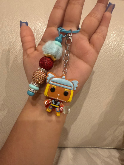Gingerbread Marvel Keychain made by Juju