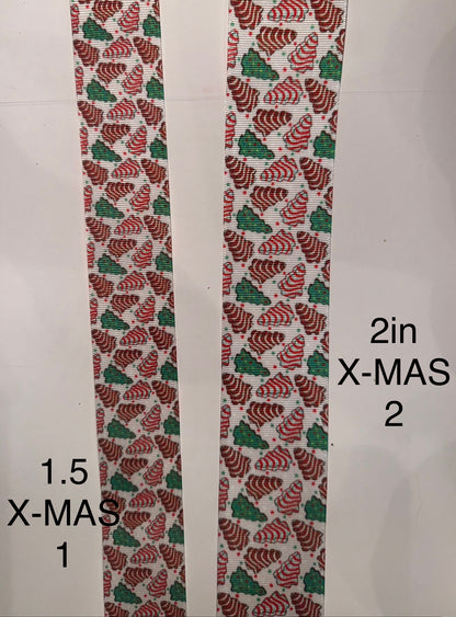 Christmas Ribbon  Liston Navideño (SOLD PER 2 YARD/venta Por 2 Yarda)